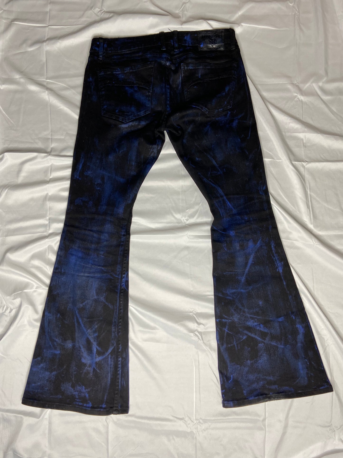 Heavily Flared Hand Sewn Patched Wornstar Jeans 34x34