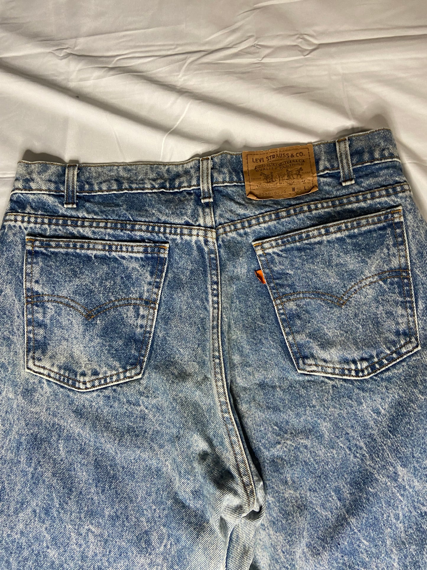 Vintage 1990s Orange Tab Stone Wash Levi’s 36x30