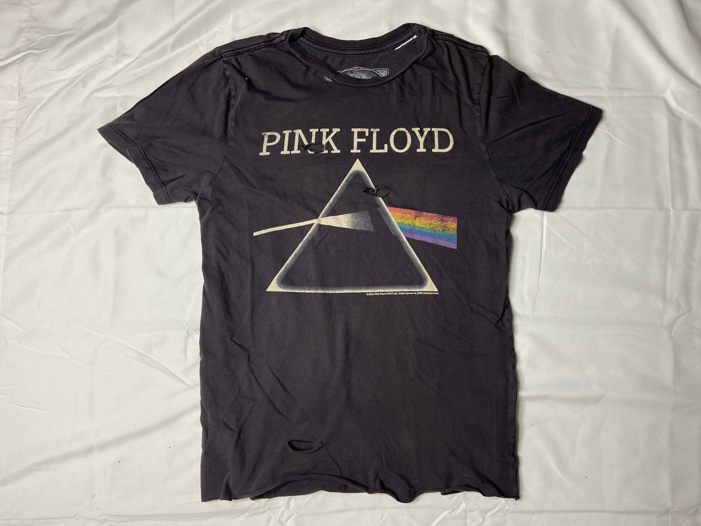 Hand Cut Distressed Pink Floyd T-Shirt