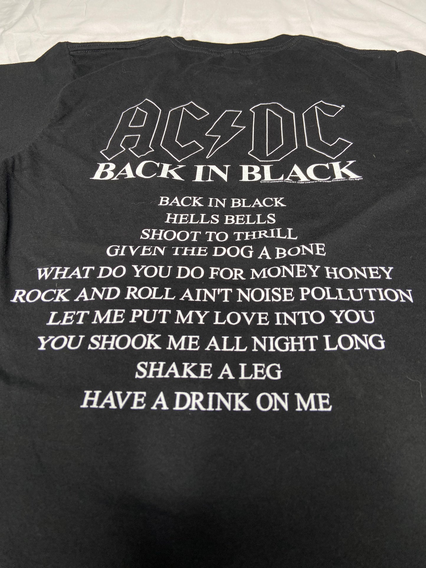 AC/DC Double Sided “Back In Black” T-Shirt