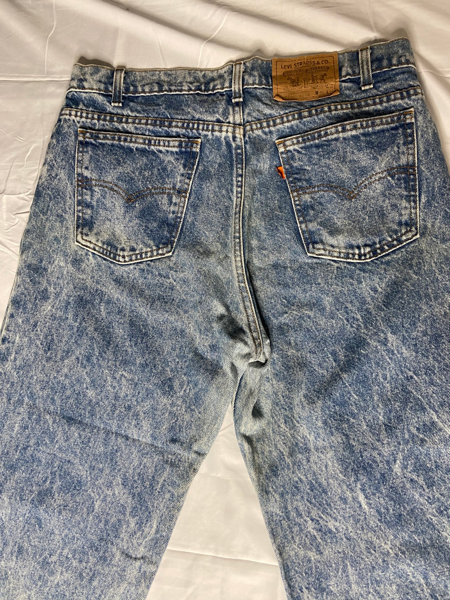 Vintage 1990s Orange Tab Stone Wash Levi’s 36x30