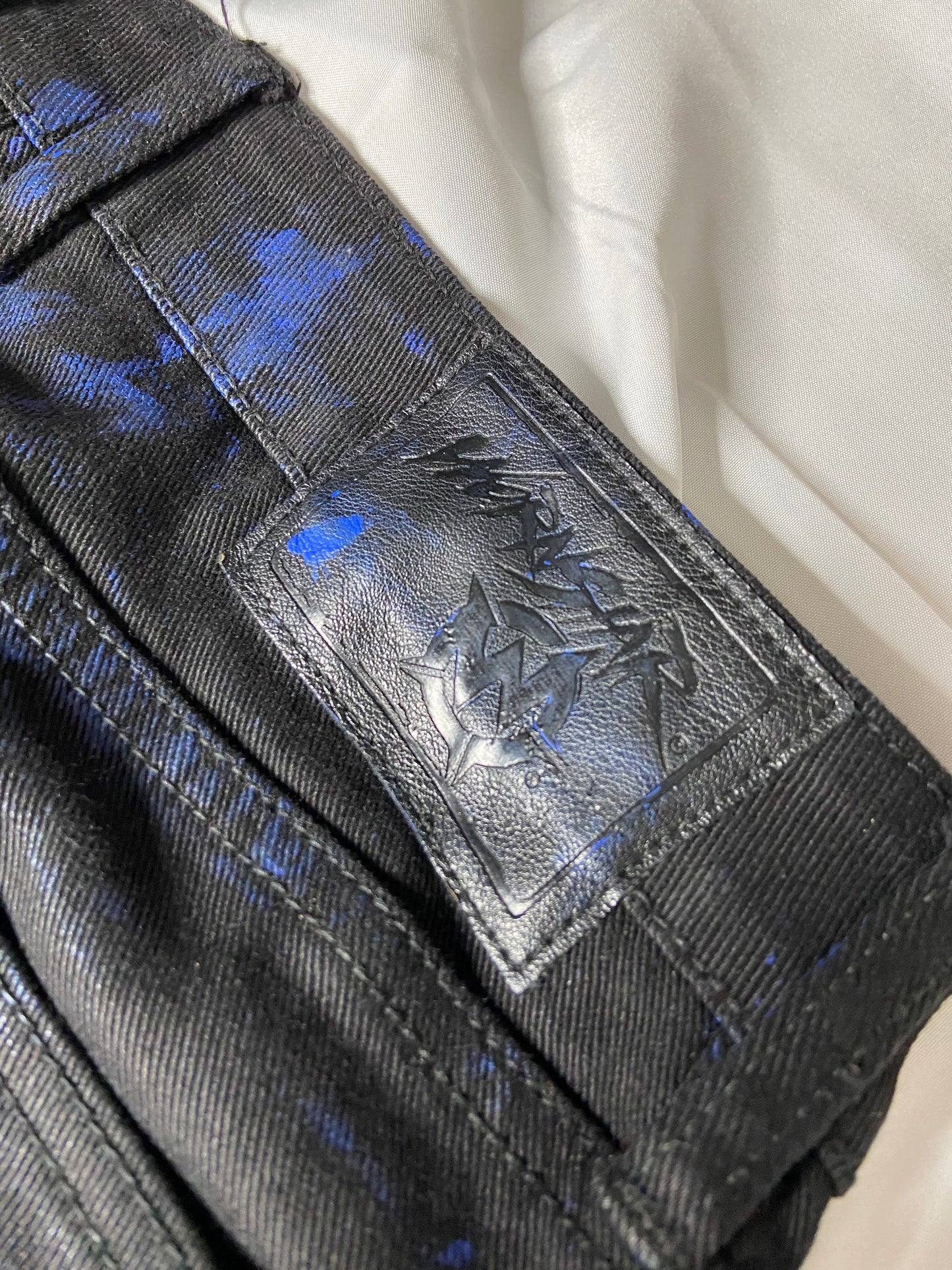 Heavily Flared Hand Sewn Patched Wornstar Jeans 34x34