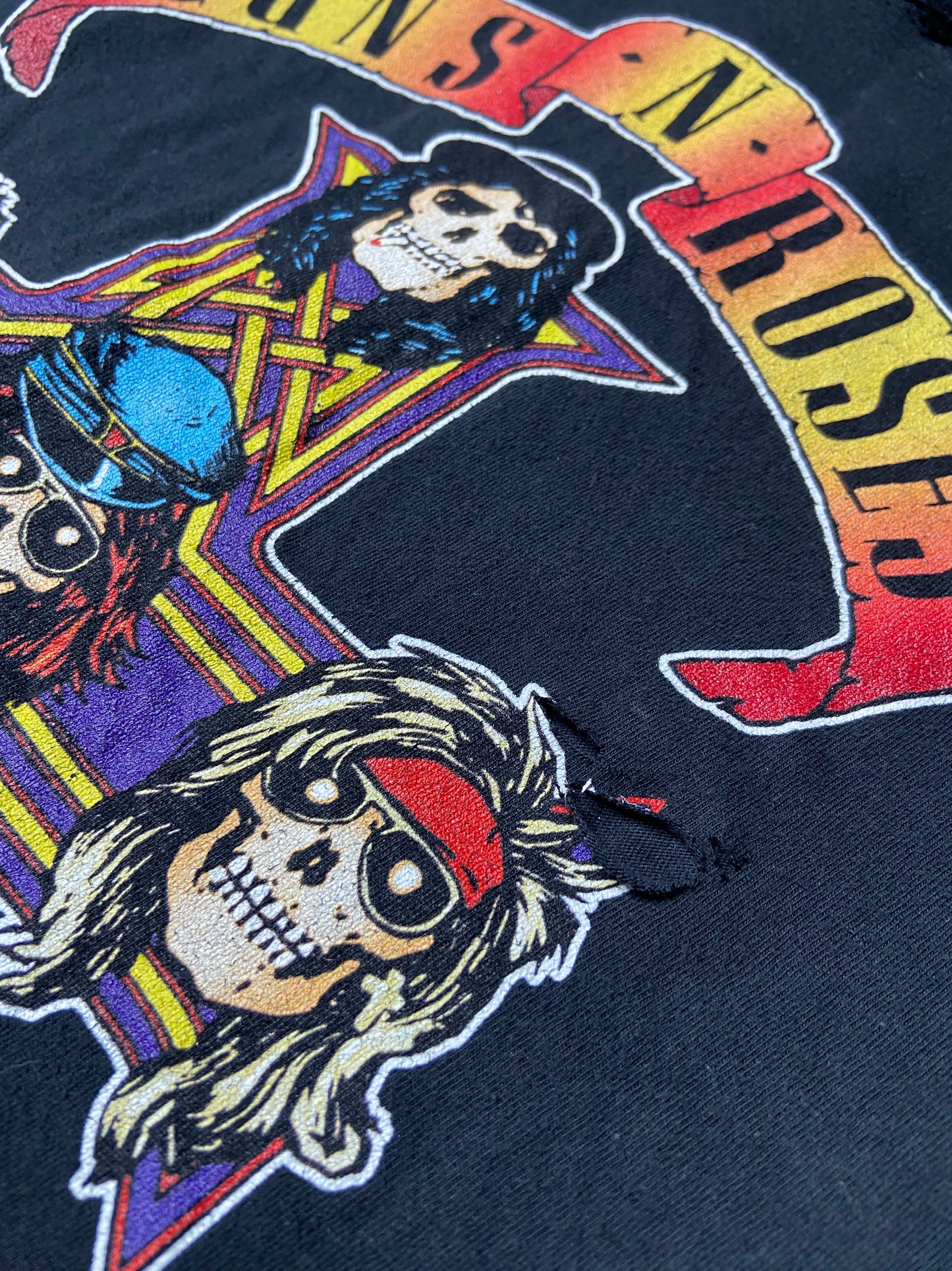 Hand Cut Distressed Guns N Roses T-Shirt